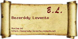 Bezerédy Levente névjegykártya