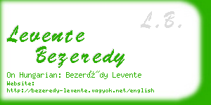 levente bezeredy business card